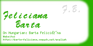 feliciana barta business card